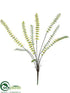 Silk Plants Direct Button Fern Spray - Green - Pack of 12