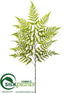 Silk Plants Direct Leather Fern Spray - Green - Pack of 12