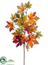 Silk Plants Direct Maple Leaf Spray - Burgundy Green - Pack of 12