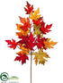 Silk Plants Direct Maple Leaf Spray - Fall - Pack of 12