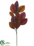 Silk Plants Direct Magnolia Leaf Spray - Burgundy Two Tone - Pack of 12