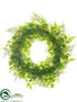 Silk Plants Direct Fern Wreath - Green - Pack of 2