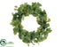 Silk Plants Direct Grape Leaf Wreath - Green - Pack of 2