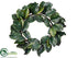 Silk Plants Direct Magnolia Leaf Wreath - Green - Pack of 2