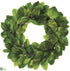 Silk Plants Direct Magnolia Leaf Wreath - Green - Pack of 2