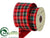 Plaid Ribbon - Red Green - Pack of 6