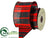 Plaid Ribbon - Red Black - Pack of 6