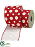 Silk Plants Direct Polka Dot Ribbon - Red White - Pack of 6