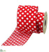 Silk Plants Direct Polka Dot Ribbon - Red White - Pack of 6