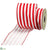 Stripe Ribbon - Red White - Pack of 6