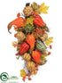 Silk Plants Direct Pumpkin, Gourd, Maple Swag - Fall - Pack of 2