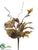 Pine Cone, Gourd Pick - Green Brown - Pack of 12