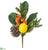 Lemon, Pod, Pine Cone, Pine Pick - Orange Yellow - Pack of 12