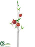 Silk Plants Direct Pomegranate Spray - Red - Pack of 4