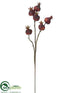 Silk Plants Direct Pomegranate Spray - Burgundy - Pack of 24