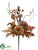 Pumpkin, Gourd, Pine Cone Spray - Brown - Pack of 12