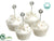 Mini Cake Name Card Holder - Cream White - Pack of 8