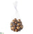 Marble-Look Acorn - Brown - Pack of 6