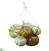 Silk Plants Direct Pumpkin Bag - Green Cream - Pack of 6