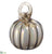 Glass Pumpkin - Cream Pewter - Pack of 4