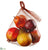 Pear, Pomegranate Assortment - Green Burgundy - Pack of 6