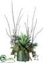 Silk Plants Direct Agave, Sedum, Succulent - Green - Pack of 1