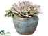 Silk Plants Direct Sedum Pick, Echeveria - Green Mauve - Pack of 1