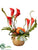 Calla Lily, Rose, Sedum Pick - Orange Burgundy - Pack of 1