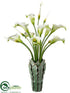 Silk Plants Direct Calla Lily - Cream White - Pack of 1