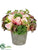 Hydrangea, Rose, Sedum - Pink Green - Pack of 1