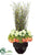 Rose, Sedum, Snowball, Bamboo Branch - Green Orange - Pack of 1