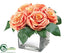 Silk Plants Direct Rose - Coral Light - Pack of 1