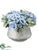 Rose, Dusty Miller, Hydrangea - Blue - Pack of 1