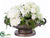 Peony, Rose Bud, Hydrangea, Berry - White Green - Pack of 1