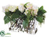 Silk Plants Direct Rose, Berry - White Green - Pack of 1