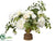 Rose, Peony, Miller Fern - White - Pack of 1