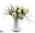 Silk Plants Direct Ranunculus, Snowball, Grass - Cream White - Pack of 1