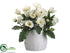 Silk Plants Direct Ranunculus, Snowball, Tulip - Cream Green - Pack of 1