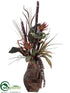 Silk Plants Direct Sugarcane, Protea - Burgundy Brown - Pack of 1