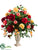 Rose, Peony, Freesia - Red Yellow - Pack of 1