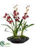 Silk Plants Direct Cymbidium Orchid - Burgundy - Pack of 1