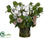 Rose, Skimia, Branch Arrangement - White Pink - Pack of 1