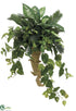 Silk Plants Direct Dieffenbachia, Palm, Pothos - Green - Pack of 1