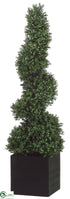 Silk Plants Direct Boxwood Spiral Topiary - Green - Pack of 1