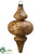 Wood Mosaic Finial Ornament - Brown - Pack of 1