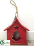 Silk Plants Direct Birdhouse - Red - Pack of 6