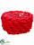 Knitted Wool Basket - Red - Pack of 6