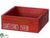 Merry Christmas Wood Box - Red White - Pack of 12