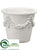 Cement Pot - White Antique - Pack of 1