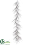 Silk Plants Direct Long Needle Pine Garland - Green Snow - Pack of 2